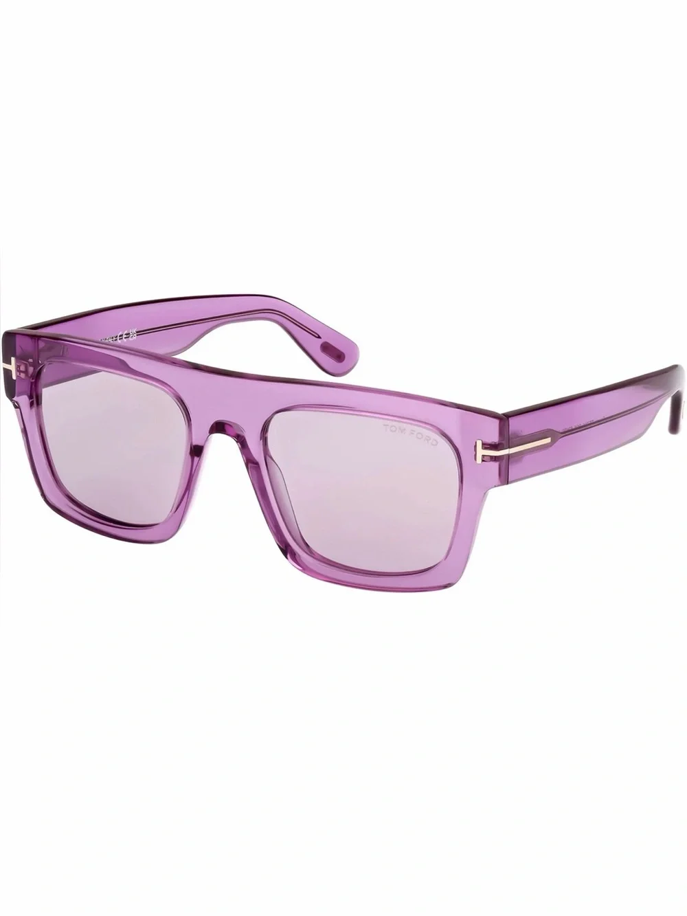 New Tom Ford FT0711 81Y Fausto Lavender Transparent Square Sunglasses Authentic